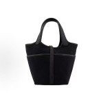 HERMES Picotin Lock 18 pocket Golden Buckle Basket Bucket Bag Handbag 18 Women\'s style 89 Noir Black